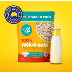Yogabar Premium Golden Rolled Oats 400gm