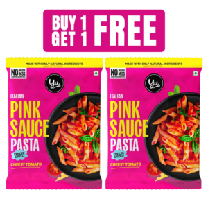 Yu Pink Sauce Instant Wheat Pasta | Penne Combo Pack (2× 130g)